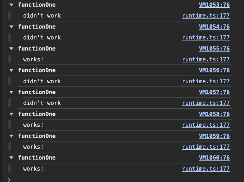 flat console.log groups